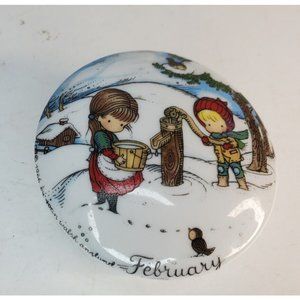 1966 Joan Walsh Anglund Porcelain Ebeling & Reus Trinket Box W. Germany February